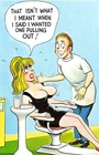 POSTCARD BAMFORTH DENTIST - LADY PATIENT - BIG BOOBS - PULLING OUT - # 872