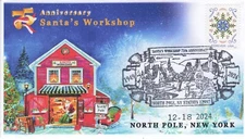 24-330, 2024, Santa’s Workshop, North Pole NY, Event Cover, Pictorial Postmark,