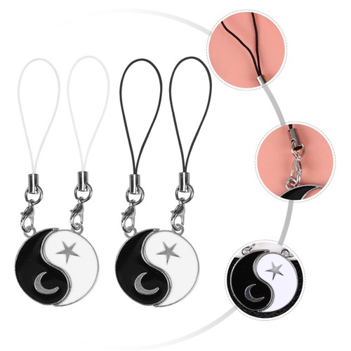 2 Pairs Mobilfunkkettenschmuck Liebhaber Handy-Charme-Armband Ästhetisch - Zdjęcie 9 z 12