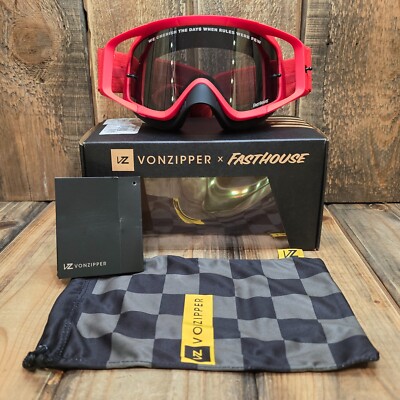 VonZipper PORKCHOP MOTO GOGGLE RALLY RED / GREY MX FASTHOUSE ONE SIZE