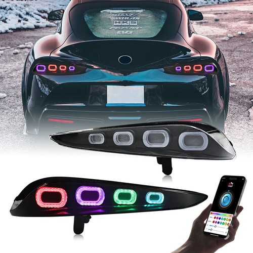 Pair RGB LED Tail Lights For Toyota GR Supra MK5 2020-2024 Rear Lamps Assembly - Picture 16 of 22