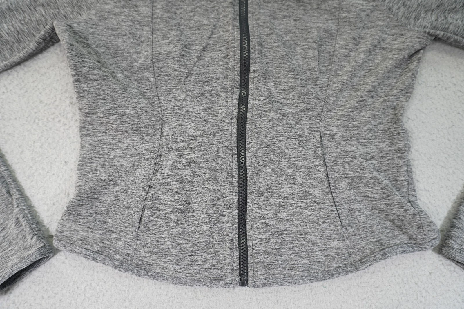 yogalicious lux long sleeve mock neck full zip sweatshirt