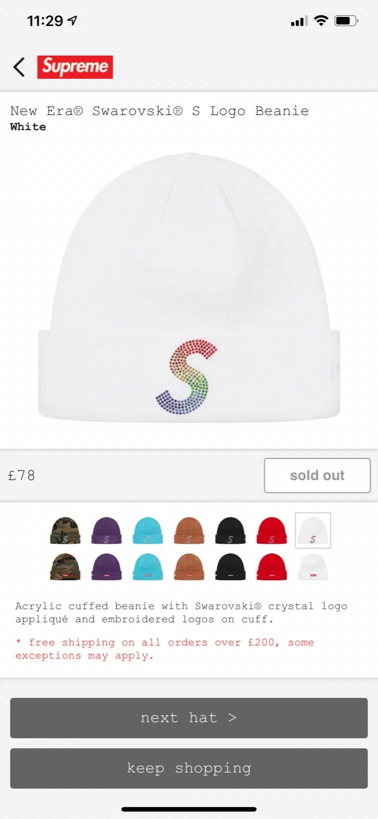 Bonnet New Era® Swarovski® S Logo   Blanc 