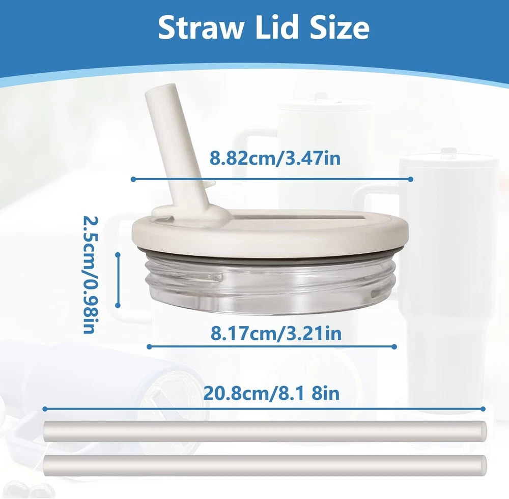 Tumbler Flip Straw Lid, Leak Proof, Replacement For Quencher, H2.0 Flow State