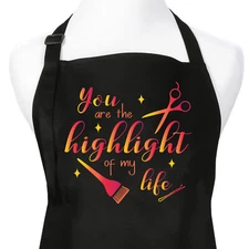 Hair Stylist Salon Apron with You Are the Highlight of My Life, Sunset