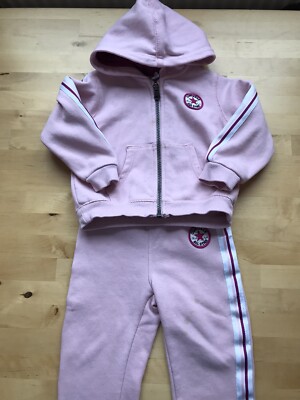 Converse Baby 74 80 Jacke Hose Jogginganzug USA Mini Me Rosa All Star 18 Monate