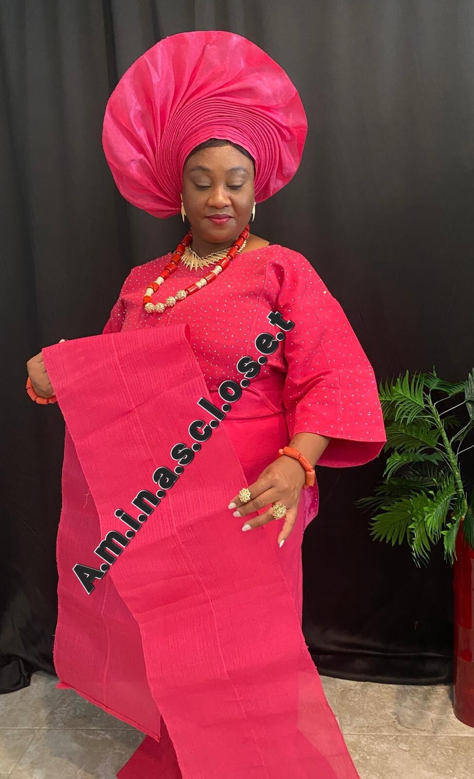 Aso oke wrapper & bubba set for women nigerian aso ebi bride/groom's mom attire