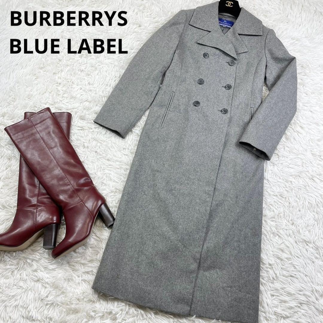 Burberry Blue Label Gray Wool Trench Coat Size 38 Authentic Unused Condition