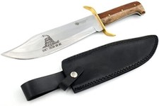 15" Fixed Collector Bowie Hunting Survival Knife Full Tang Wood Handle DTOM 