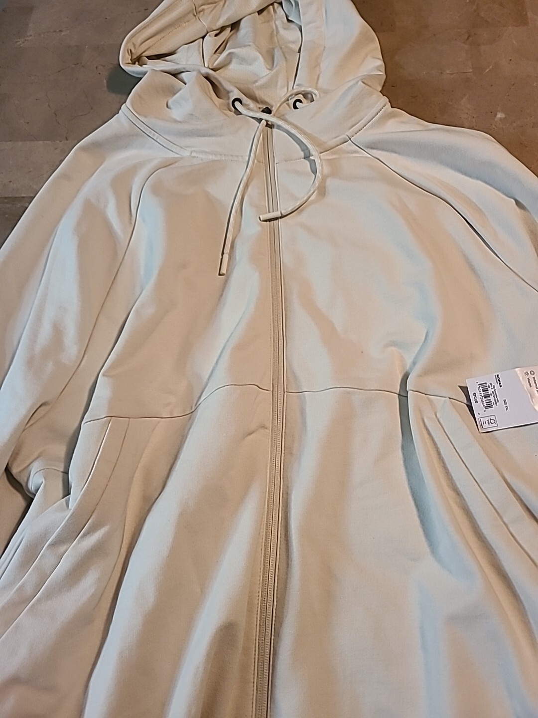 FLX Men's Comfort Fleece Full Zip Hoodie Oatmeal Heather,Size 2XL New