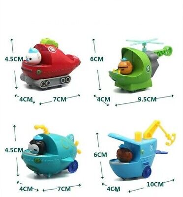 4pcs New Octonauts Cup Pull Back Vehicle Car Action Figures Doll Kid Playset Toy - Picture 7 of 7