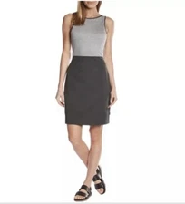 Smartwool Sloan’s Lake Midi Dress Small sleeveless gray Merino Wool Blue