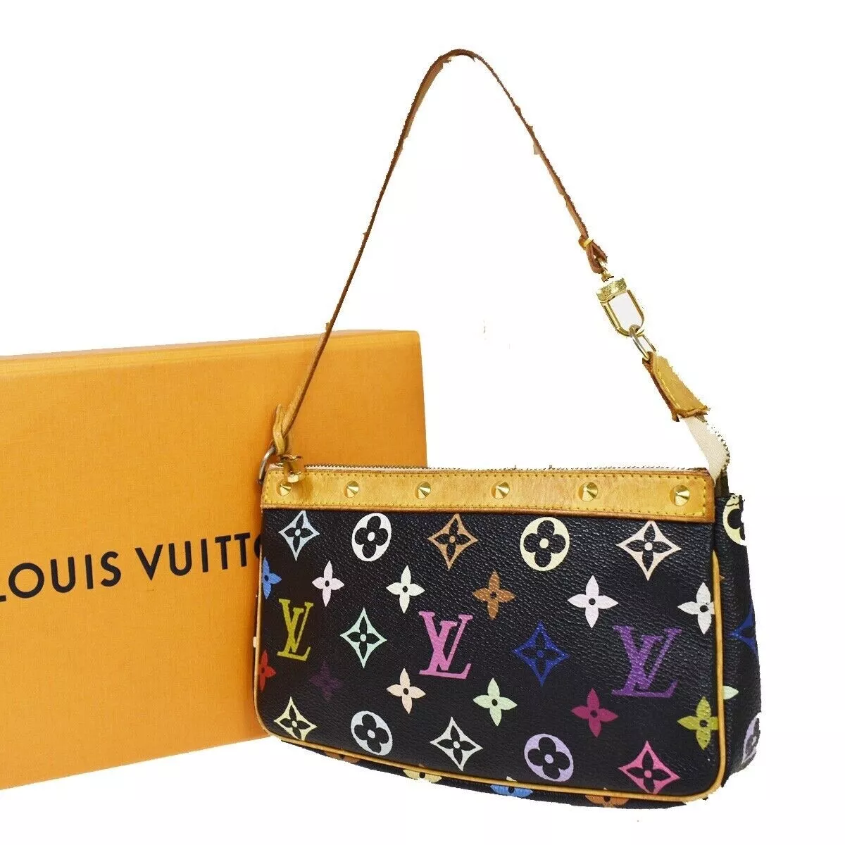 LOUIS VUITTON Pochette Accessoires Monogram Multi Black Limited