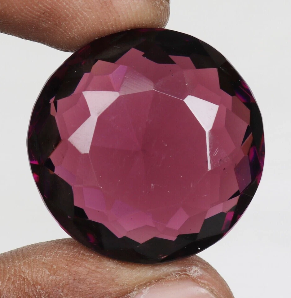AAA+ Large 72.45 Ct. Purple Amethyst Round Cut Loose Gemstone @Women Gift - Image 2 of 4