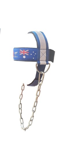 BODYBUILDING WEIGHT LIFTING GYM MMA FITNES HEAD NECK HARNESS BAR STRAP WITH ROPE - Picture 8 of 8