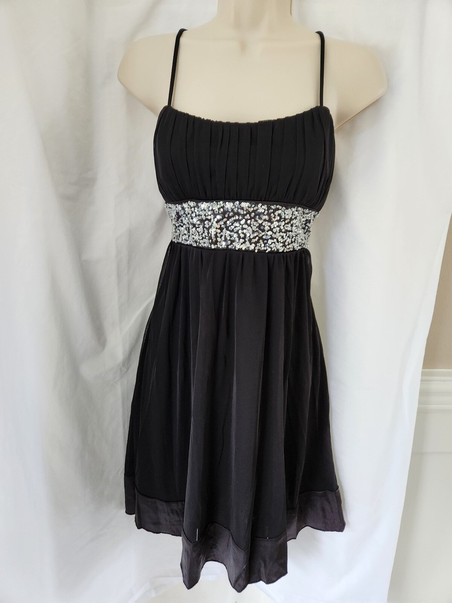 Black Sparkly Prom Dress, Knee-Length, Modest, City Triangles Brand, Size M  | eBay