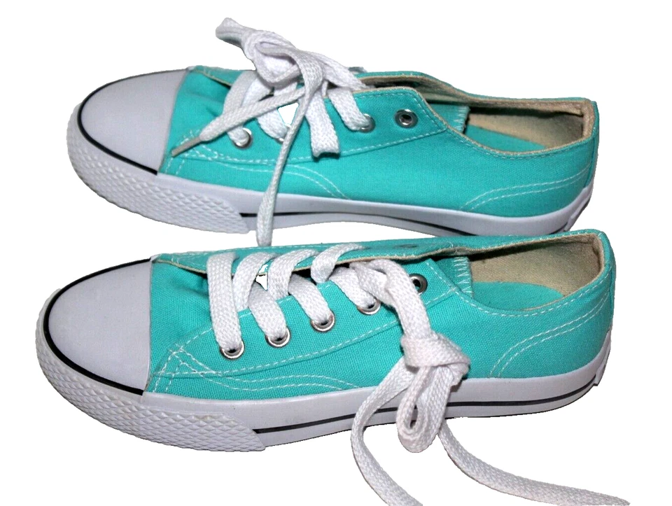 Airwalk Niños Legacee Turquesa Corazones Blanco Negro Rosa Lona Tenis Zapatos Foto 4 de 4