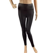 Spanx Faux Leather Leggings Black High Rise Size S