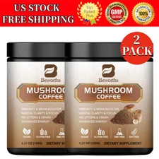 Mushroom Coffee Powder  2 bottles For Brain,Focus,Immune Health Support 120g