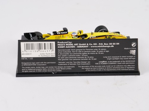 Minichamps 1/43 Jordan Toyota Karthikeyan EJ15 2005 400 050019 - Picture 6 of 10
