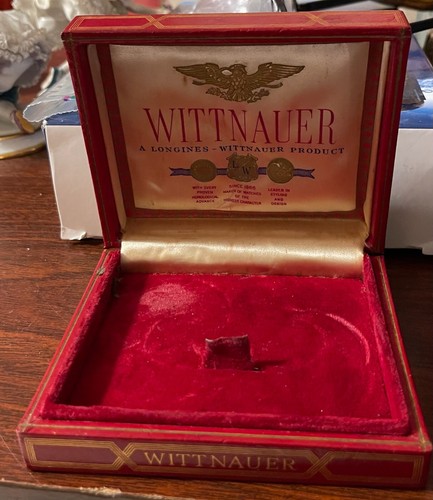 Vintage WITTNAUER Maroon 4.5" x 4'' Watch Case Box Only - Picture 3 of 3