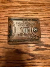 100 Dollar Bill Bifold Wallet Multi Pocket With Zipper Coin Section