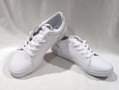Vans Seldan Tumble White Boy's Leather Sneakers - Size 6 NWB