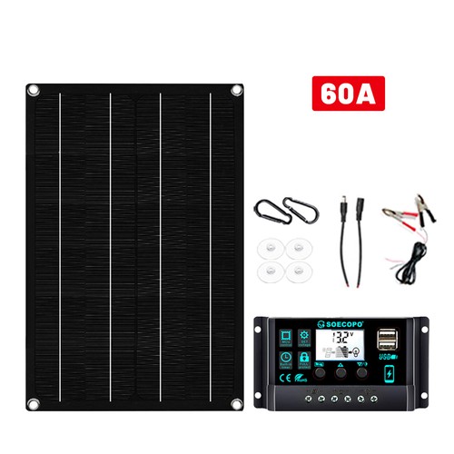 Pannello Solare 2200W Camper Campeggio Casa Fuori Rete 12V/24V a 5V con Controller 10A-100AZb - Foto 22 di 24