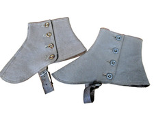Spats Gaiters Vintage Wool Felt Size 10