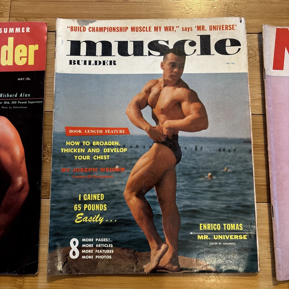 Lot of 6 Vintage Muscle Builder & Training Magazine Bodybuilding 1955-67 - Image 3 of 4
