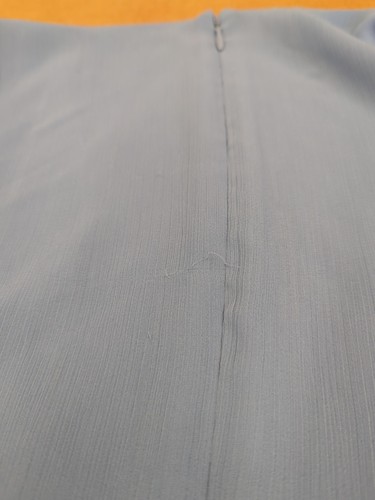 Lauren Ralph Lauren Women's Crinkle Surplice Dress Pale Azure SZ 18 Defect - Picture 6 of 14