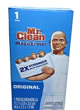 Mr. Clean Original Magic Eraser 2x Stronger w Durafoam New Sealed Box 1 Pad Whte
