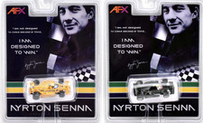 AFX Mega-G Ayrton Senna Lotus 97T 1985  Lotus 99T 1987 Combo HO Slot Car  