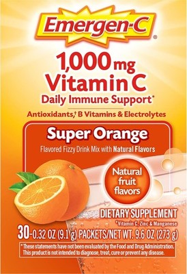 Emergen-C 1000mg VitaminC Powder for Daily Immune Support Caffeine Free US Stock