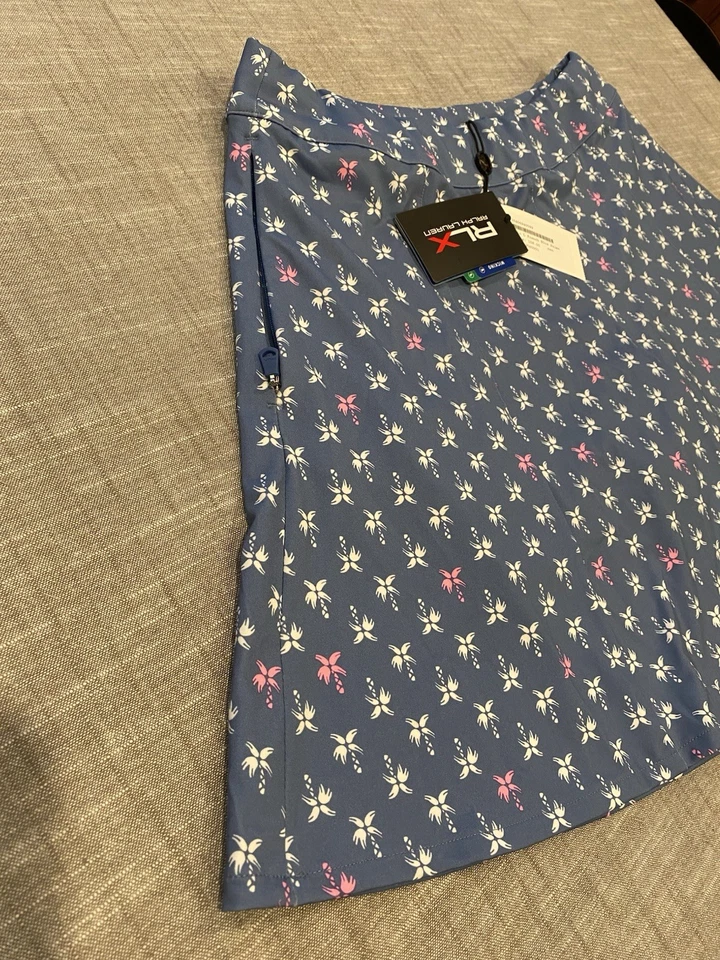 Falda corta de golf RLX Ralph Lauren con motivo de palmera nueva con etiquetas, talla pequeña Foto 3 de 4
