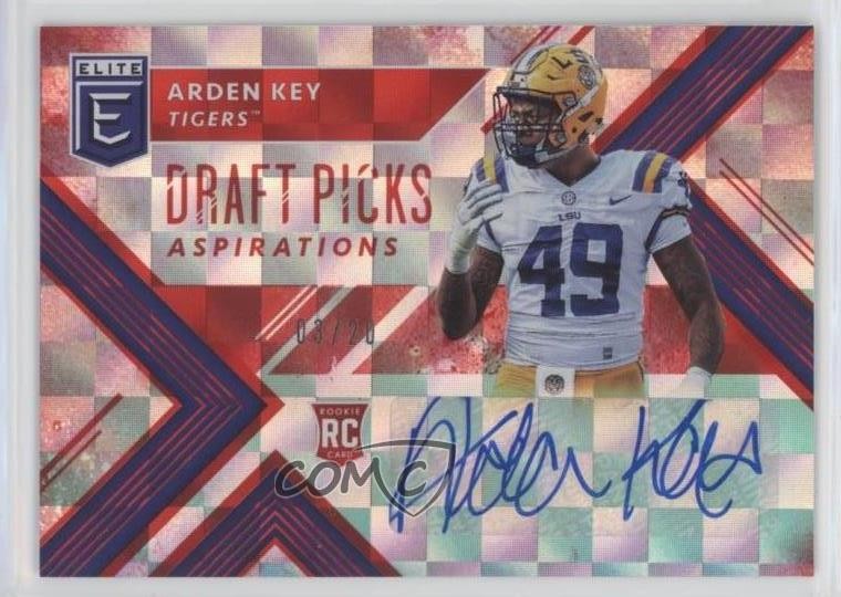 2018 Panini Elite Draft Picks Aspirations Red 3/20 Arden Key Rookie Auto RC 0u7