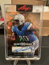 2026 Leaf Sports Heroes BA-NS2 Ndamukong Suh Authentic Autograph 1/1 CRYSTAL