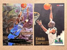 Kevin Garnett 1997 Fleer Metal Metallized & Skybox NBA Hoops Basketball Cards