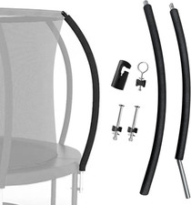 Universal Trampoline Replacement Curved Net Pole, Curved Pole Kit for 10-16Ft Fr