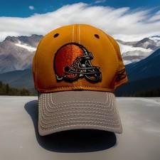 Cleveland Browns Reebok Fitted L/XL Hat NFL Equipment…..Slightly Used 