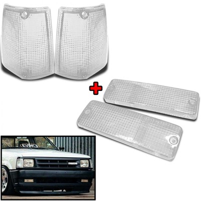 Pair Front Bumper Signal Lights Amber Lens For Mazda B2000 B2200 B2600 Pickup 1985-1998 - View #5