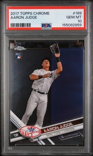2017 Topps Chrome - Aaron Judge #169 (RC) MVP 🔥 PSA 10
