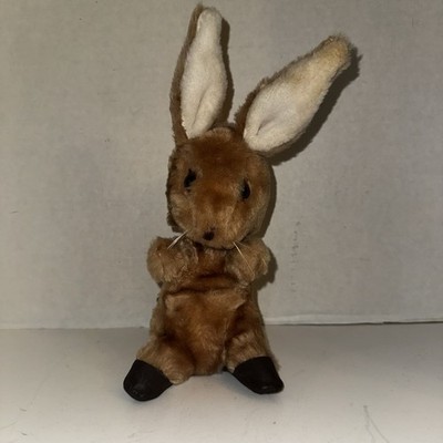Eden Toys USA Vintage Brown Plush Bunny Rabbit Musical Wind Up