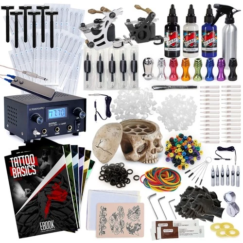 Complete Professional Tattoo Kit - Machine Equipment Set - product listing photo