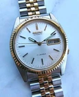 Vintage Seiko Automatic Two Tone Gold/Silver Mens Watch 7009-3119 Runs Datejus