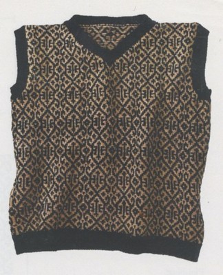 Knit Picks Knitting Pattern 50368 Men's Fair Isle Vest 40''-48''