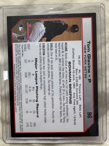 1/1 Tom Glavine Auto 2024 Bowman Certified Autograph Braves Topps Archives - Picture 2 of 2