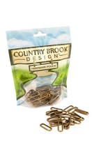 Country Brook Design  3/4 Inch Antique Brass Rectangle Metal Keeper, 10 Pack