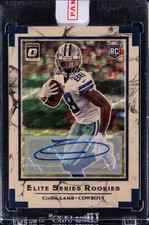 2020 Panini Optic Ceedee Lamb Rookie Gold Vinyl Prizm Auto 1/1 Dallas Cowboys RC