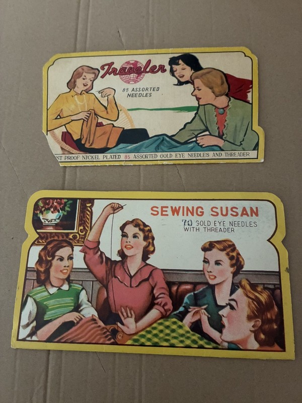  Set of 2 Sewing Needle Books “Sewing Susan” & “Traveler”~ Fair Condition 